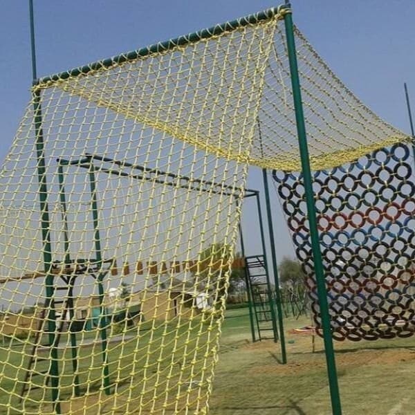 Commando Net at Sonagarh Fort Resort — Rope and tyre commando net obstacle course
